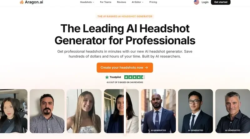 Aragon.ai: Ciptakan foto potret wajah profesional