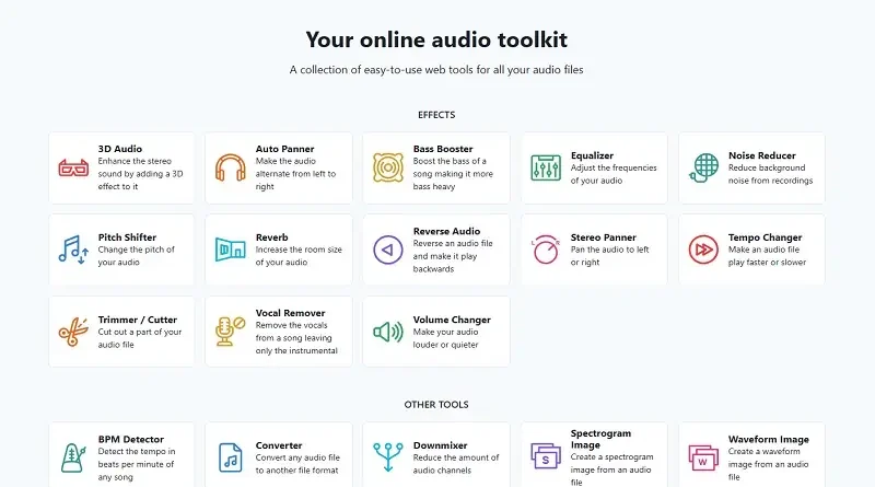 Audioalter: Seperangkat alat online Anda untuk audio
