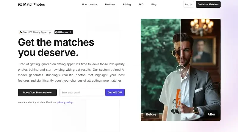 MatchPhotos：出会い系サイトのプロフィールを改善