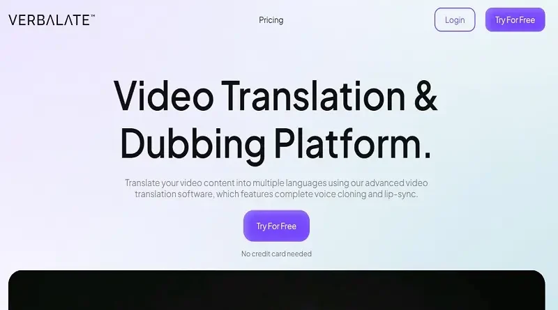 Verbalate: Платформа для перевода и дубляжа видео