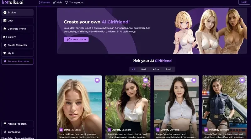 HotTalks.ai：あなただけの人工知能ガールフレンドを作ろう