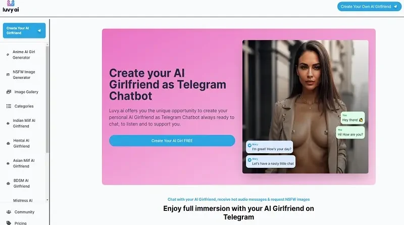Luvy.ai: Buat pacar dan mengobrol di Telegram