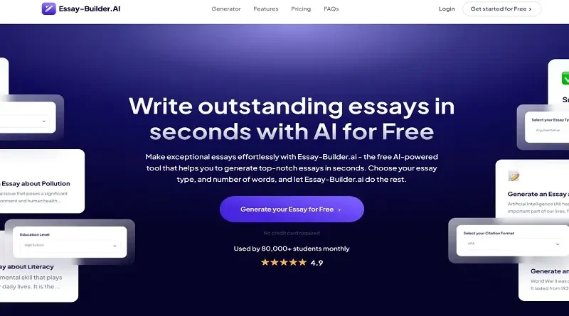 Essay-Builder.AI: Напишите выдающееся сочинение за несколько секунд