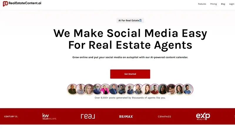 RealEstateContent.ai: Управление социальными сетями для агентов по недвижимости